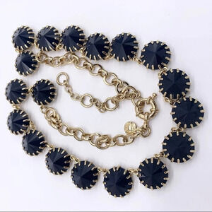 J. Crew Dark Blue Venus Flytrap Necklace